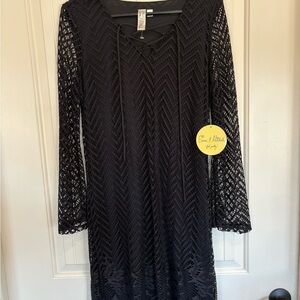 Emma & Michele Black Lace Dress